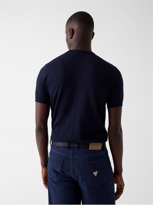 T-shirt con logo lavorato a maglia GUESS | M6GR03Z0556/G7V2